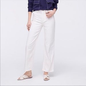 JCREW White slim wide leg capris